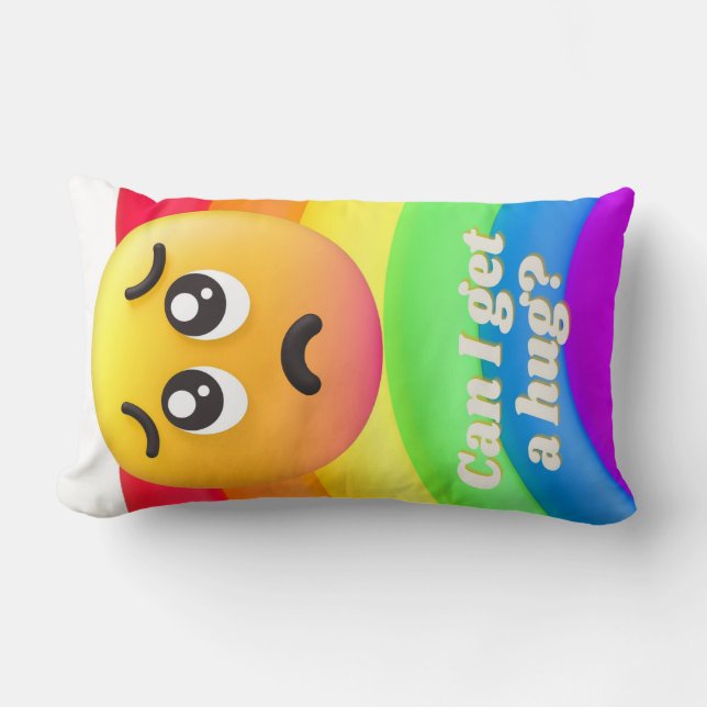 Cojín Lumbar comillas de iconos de caras (Anverso)