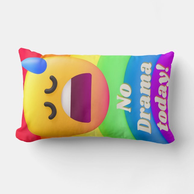 Cojín Lumbar comillas de iconos de caras (Anverso)