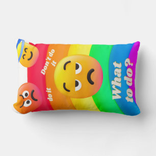 Cojín Lumbar comillas de iconos de caras