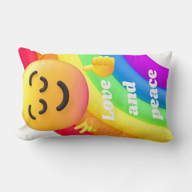 Cojín Lumbar comillas de iconos de caras (Anverso)