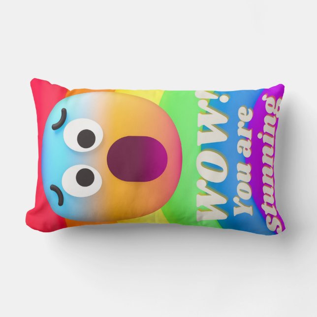 Cojín Lumbar comillas de iconos de caras (Anverso)