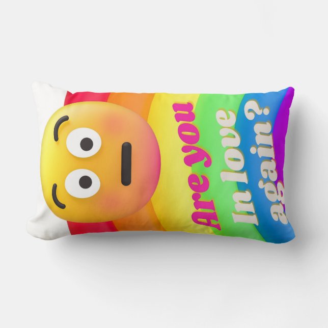 Cojín Lumbar comillas de iconos de caras (Anverso)