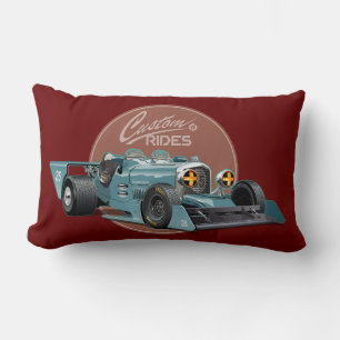Cojín Lumbar concepto de coche de carrera retro personalizado