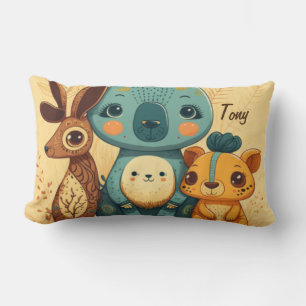 Cojín Lumbar Conejo floral cute boho