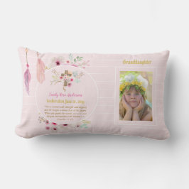 Cojín Lumbar Confirmación de foto de nieta o Santa Comunión