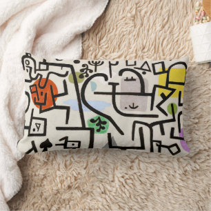 Cojín Lumbar Confort artístico retro - Puerto rico de Paul Klee