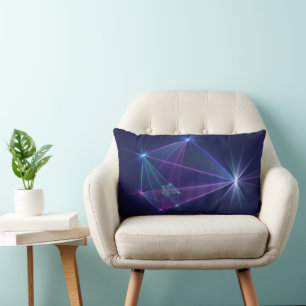 Cojín Lumbar Constelación, Arte Fractal de Fantasía Abstracta