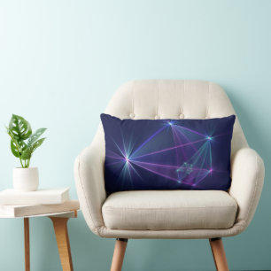 Cojín Lumbar Constelación, Arte Fractal de Fantasía Abstracta