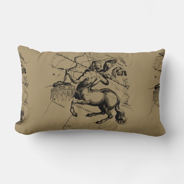 Cojín Lumbar Constelación de Sagittarius Hevelius alrededor de  (Anverso)