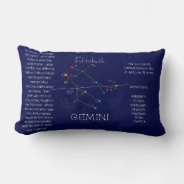 Cojín Lumbar Constelación Zodiac Gemini Graciosa Única