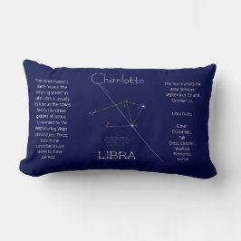 Cojín Lumbar Constelación Zodiacal Libra Divertido Único