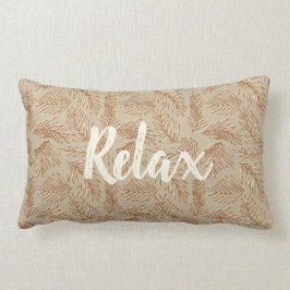 Cojín Lumbar Coordenadas tropicales de spa - Hojas de palma rev