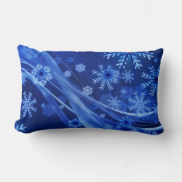 Cojín Lumbar Copos de nieve azules