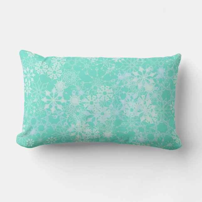Cojín Lumbar copos de nieve con estampado (Anverso)