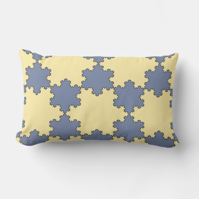 Cojín Lumbar Copos de nieve de Koch Teselados (Modelo fractal) (Anverso)