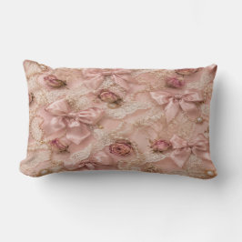 Cojín Lumbar Coquette Lace & Pearls Pillow