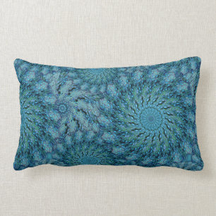 Cojín Lumbar Coral de Zoa en colores del pavo real