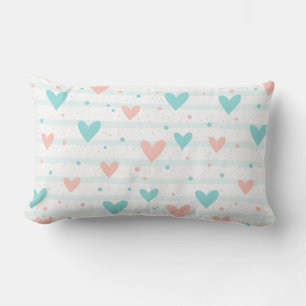 Cojín Lumbar Corazón Caprichoso Rayado