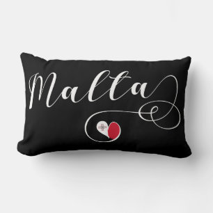 Cojín Lumbar Corazón de bandera maltesa, Malta