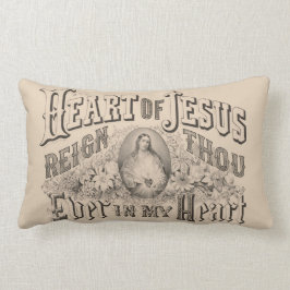 Cojín Lumbar Corazón de Jesús Religioso Vintage Católico
