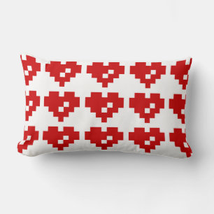 Cojín Lumbar Corazón de Pixel Amor de 8 Bits