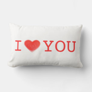 Cojín Lumbar Corazón dulce "I Heart You" dos lados lumbar