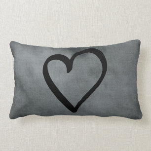 Cojín Lumbar Corazón gris