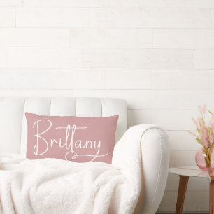Cojín Lumbar Corazón manuscrito de Brittany firma rosa polvorie