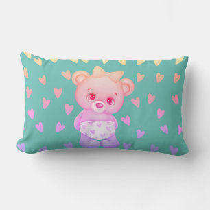 Cojín Lumbar Corazón multicolor Imprimir Teddy Oso Lumbar Pillo
