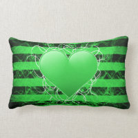 Corazón punky gótico del verde del emo con las