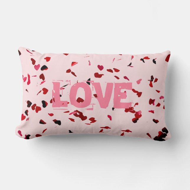 Cojín Lumbar Corazones de amor (Anverso)