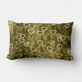 Cojín Lumbar Corazones en caída - Amarillo