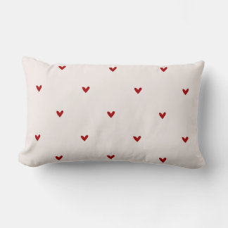 Cojín Lumbar Corazones rojos pequeños