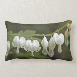 Cojín Lumbar Corazones sangrantes blancos Dicentra Hunter Green
