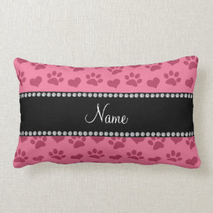 Cojín Lumbar Corazones y patas conocidos personalizados del