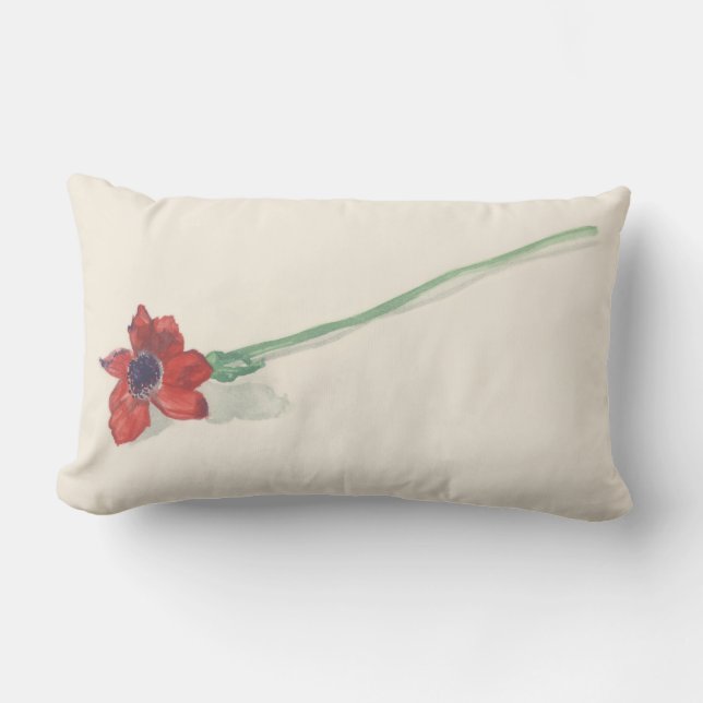 Cojín Lumbar Cordillera roja de ranunculus (Anverso)