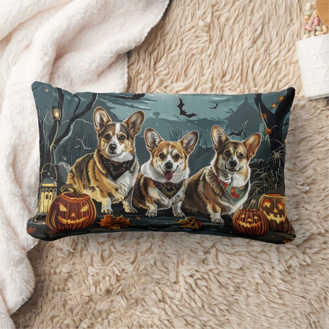 Cojín Lumbar Corgi Halloween Spooky (Manta)