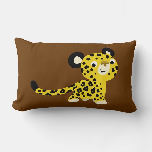 Cojín Lumbar Corta Personalizado amigable Leopard Pillow (Anverso)