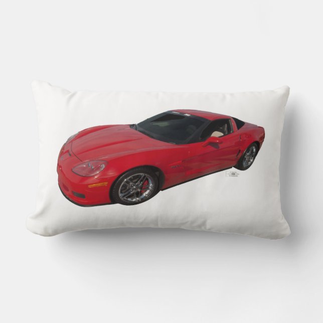 Cojín Lumbar Corvette rojo (Anverso)