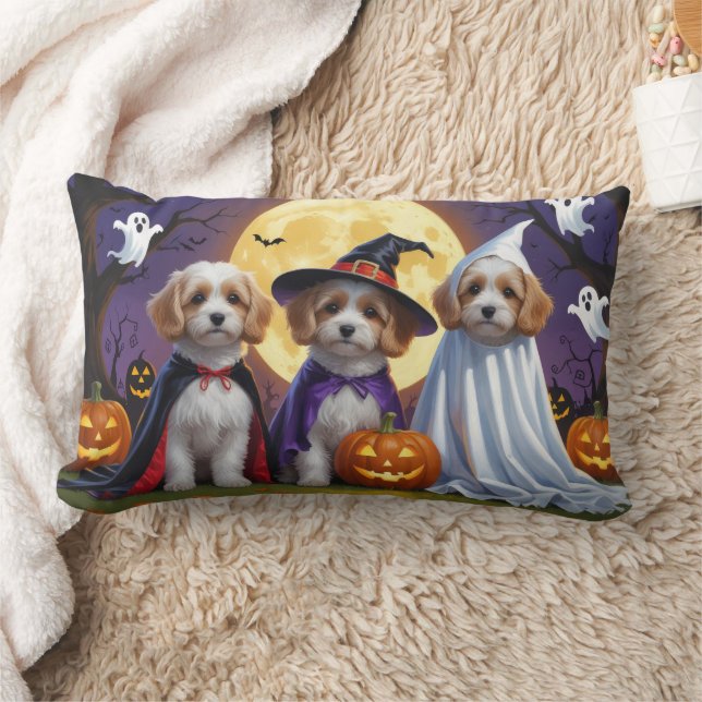 Cojín Lumbar Coton De Tulear Dogs Calabaza Halloween Funny (Manta)