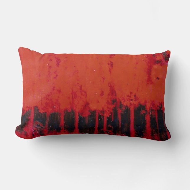 COJÍN LUMBAR COTTON PILLOW "LOS ÁRBOLES ROJOS" (Anverso)