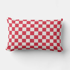 Cojín Lumbar Cranberry fizz checkerboard pattern