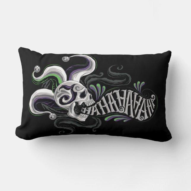 Cojín Lumbar Cráneo del comodín del pelotón el | del suicidio - (Anverso)