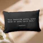 Cojín Lumbar Crear su propia cotización<br><div class="desc">Crea tu propio presupuesto personalizado lanzar almohada. Presenta una tipografía de máquina de escribir minimalista.</div>