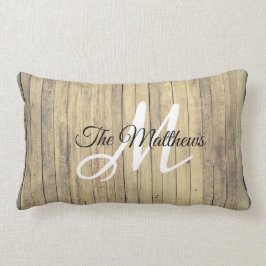 Cojín Lumbar Crear su propio nombre de familia de monogramas ru