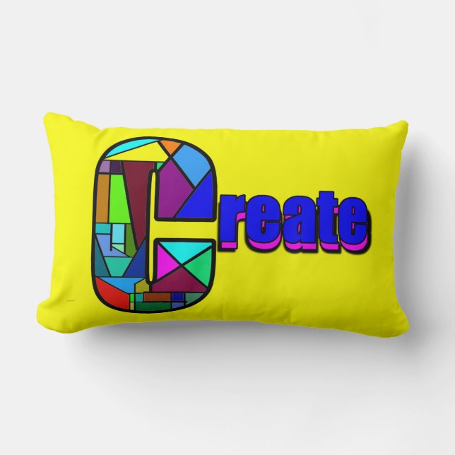 Cojín Lumbar Crear tan grande (Anverso)