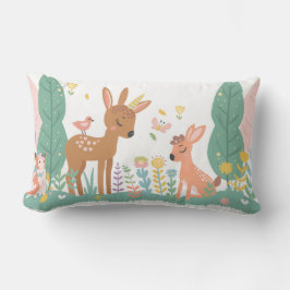 Cojín Lumbar Crias somnolientas con flores