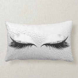 Cojín Lumbar Cristal de maquillaje de azotes metálicos de plata