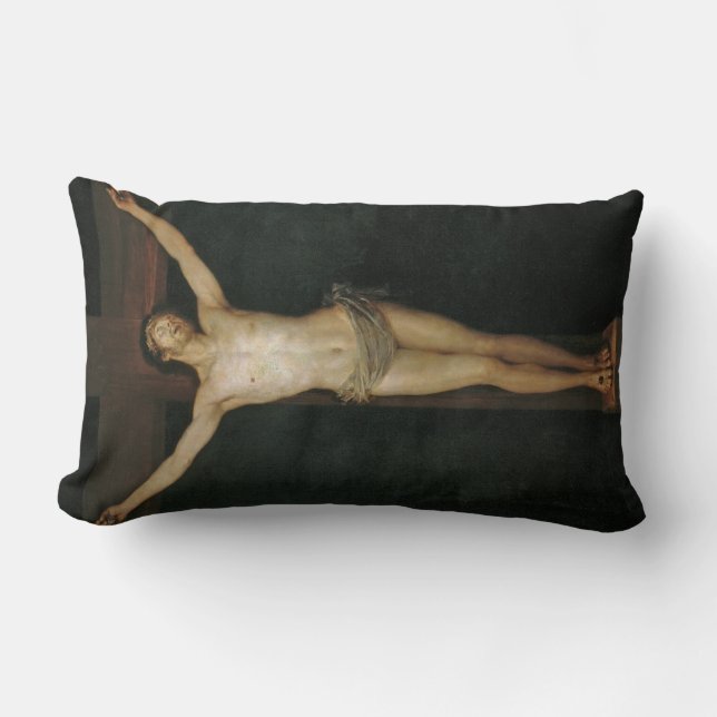 Cojín Lumbar Cristo crucificado (Jesús en la cruz) (de Goya) (Anverso)