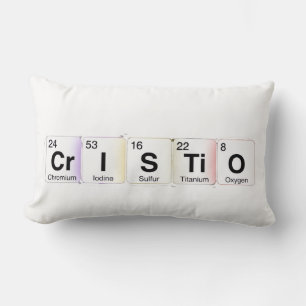 Cojín Lumbar Cristo Elementos Químicos